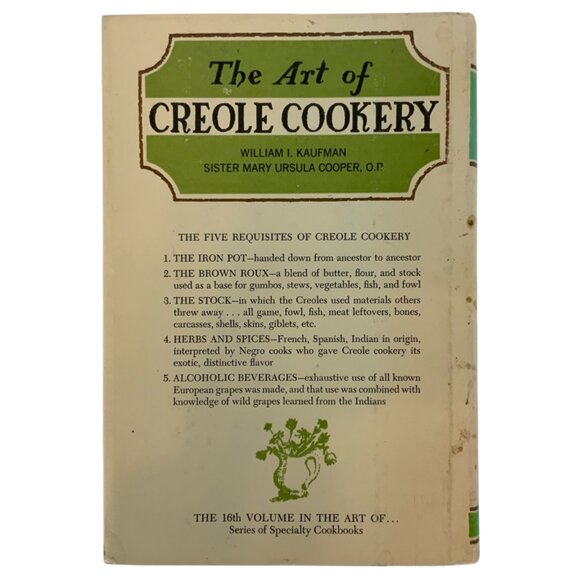 The Art Of Creole Cookery Hardcover Cookbook Vintage 1962 By Kaufman & Cooper - Picture 3 of 15